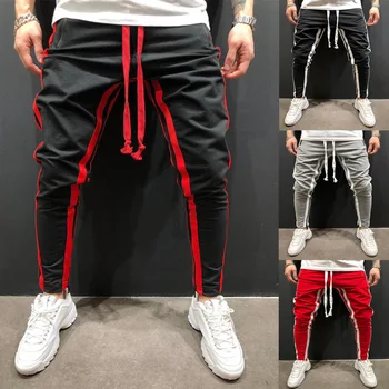 Muški slobodno vrijeme fitness šivanje sportske hlače pet boja M-xxxl veličine sweatpants muškarci remen super moda Muške hlače
