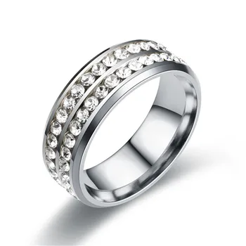 Muško Donje zaručnički prsten na prst prsten crna/zlatna/srebrna boja nehrđajućeg čelika vjenčano prstenje za žene muški modni nakit