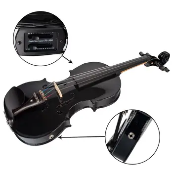 Naomi 4 žice 4/4 akustična Violina Violina Javorov ekvilajzer električna Violina glazbeni instrumenti s футляром brazilski luk za početnike