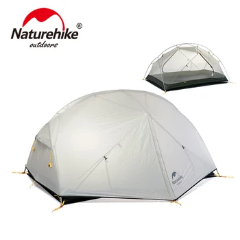 Naturehike Mongar 2 kampiranje šator za 2 osobe 1.8 kg 20D najlon tkanine dupli sloj šator kamp vodootporan ветрозащитный NH17T007-M