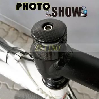 Nema logo za novi cestovni i brdski biciklizam 3K puni karbonskih vlakana bicikl matičnih poklopac bicikl slušalice ugljika gornje kape s vijcima dio ugljika