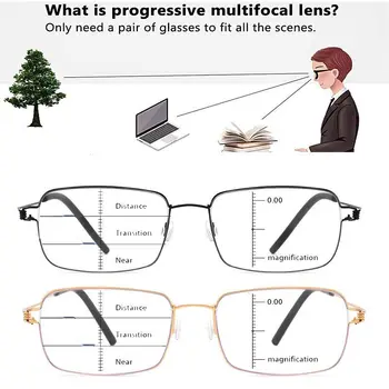 Nema vijka progresivne мультифокальные titanove legure naočale za čitanje muškarci anti plave zrake recept naočale optički okvir 1.5 2.5