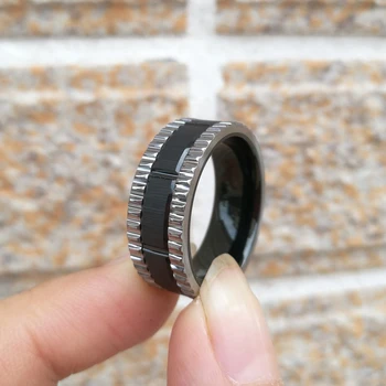 Newshe muški šarm karbida volframa crni prstenovi jedinstveni dizajn vjenčanje dekoracije za njega veličina 9-12