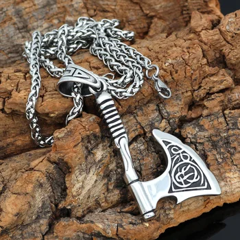 Nordijsko nehrđajućeg čelika runa amulet sjekira maskota privjesak ogrlica