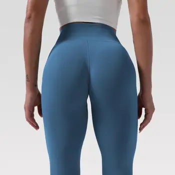 NORMOV Women bešavne hlače za joge teretana i sportski trening hulahopke hlače s visokim strukom elastične čučnjeva dokaz Activewear tanak fitness tajice