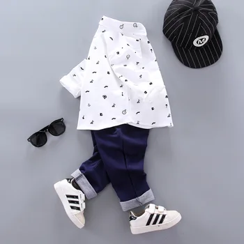 Nova proljeće i jesen Baby Boys odjeća odijelo dječje pamučna košulja hlače 2 kom./compl. dijete moda i odjeća Dječja dječja sportska odijela