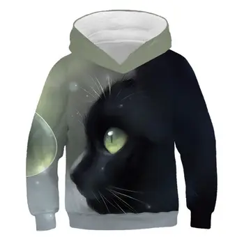 Nove životinje mačka ispis 3D djeca hoodies moda dječak djevojčica majica pulover djeca hoodies jesen zima topla majica rasprodaja