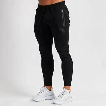 Novi cross-country hlače marke teretana fitness hlače su čvrste boje шнуровка džep hlače cross-country hlače jesen Muške sportske hlače