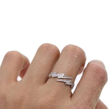 Novi dizajn CZ flash open adjust women jewelry visoke kvalitete jeftina cijena po cjeniku proizvođača cirkonij flash-prsten za žene