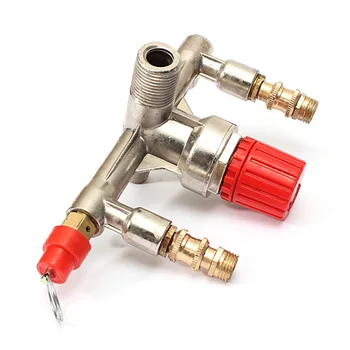 Novi zračni kompresor ventil pritiska prekidač za upravljanje kolektor regulator manometri AU aluminijski nosač crvena kapica Push-pull ventili sigurnosti