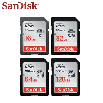 Originalna SD kartica Sandisk SD kartica 16gb 32gb Class10 64gb 128gb 100Mb/s Flash Card kartica pravi kapaciteta SDHC/SDXC kartica za HD kamerom
