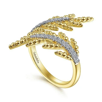 Ovjes dvije boje maslina grančica i lišća otvoreni prsten za žene djevojka vjenčani prsten podesive zglobove nakit Božić