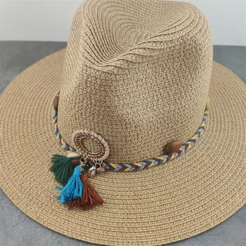 Panama šešir ljetne sunčane kape za žene plaža slamnati šešir za UV-zaštitu Cap chapeau femme 2020