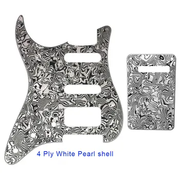 Pleroo Guitar Accessories Pickguard sa stražnje ploče i 17 vijci za krila Ljevak Deluxe stratocaster HSS Scratch Plate