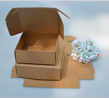Poklon kutija pacakging proizvodnja sapuna, smeđa poklon kutija papira kraft, kutija broda bombona vjenčanje favorizira proizvodnja