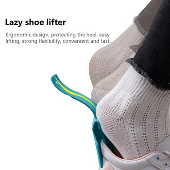 Pomoćnik papuča, 4 komada ručnih Čarapa klizač-ručka rog zatrubi za cipele-lift za cipele za jednostavno uključivanje i isključivanje, pogodan za muškarce, žene i