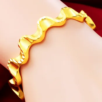 Popularni nježne posljednjih nekoliko valova zlatne narukvice podesiva dizajn Vijetnam аллювиальный zlatna narukvica za žene