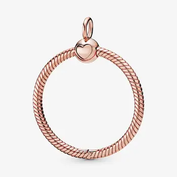 Popularno ogrlica privjesak nakit je pink trenutku prosječna O privjesak Šarm odgovara originalni Pandora narukvice 925 sterling srebra poklon