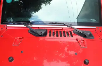 Prednje vjetrobransko staklo kiša brisač baza ukras poklopac završiti naljepnica naljepnica za Jeep JK Wrangler 2007-2017 auto oprema ABS crna