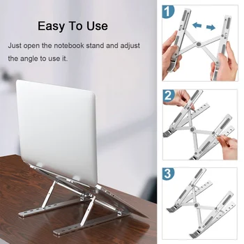 Prijenosni Stalak Za Laptop Od Aluminijske Legure Aluminijske Sklopivi Stalak Macbook Pro Podesivi Držač Za Laptop Postolje Za Stol Tableta