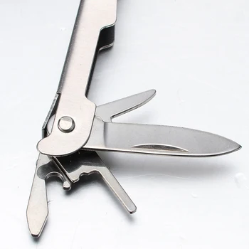 Prijenosni višenamjenski sklopivi kliješta mini-nož od nehrđajućeg čelika Privjesak odvijač putne setove skup multifunkcionalna kliješta