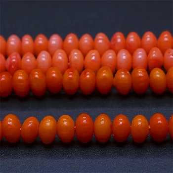 Prirodna narančasta koralja perle 3x5 mm abakus kamen odstojnik slobodan perle za izradu nakita