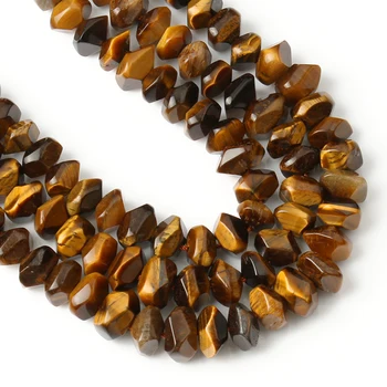 Prirodne smeđe tigrasta očiju mineralna zrna 6x11mm nepravilnog slobodan potpornji Rondelle kamene perle za izradu nakita DIY narukvica 7.5 cm