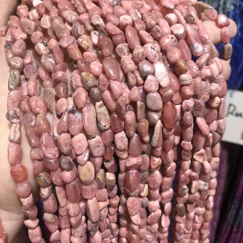 Prirodni dragi kamen perle Argentina Родохрозит nepravilnog oblika DIY za izradu ogrlica i narukvica 38cm 8х10мм