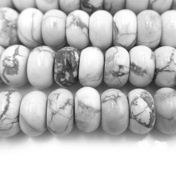 Prirodni dragulj cijele bijela говлит tirkiz perle Rondelle kamen perle milina za izradu nakita DIY narukvica naušnice pribor