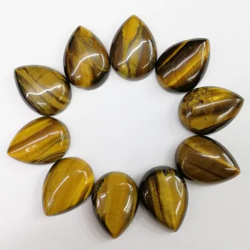 Prirodni kamen je tiger eye кабошон perle za izradu nakita različit broj 20-50 kom. kapi vode okrugli prsten i ogrlica pribor