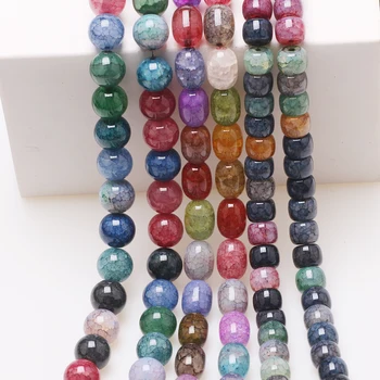 Prirodni kamen kristalne perle za izradu nakita na veliko 8 / 8X10 / 10/10X14 / 12mm okrugle staklene perle za suspenziju DIY obrt pribor