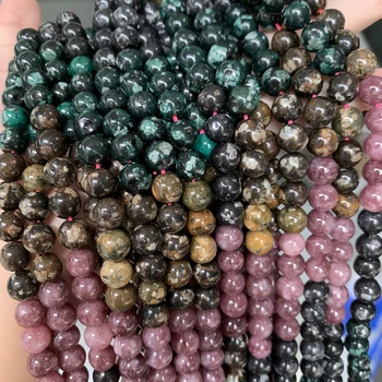Prirodni kamen šarene perle turmalin okrugli slobodan perle za izradu nakita DIY narukvica naušnice pribor 15