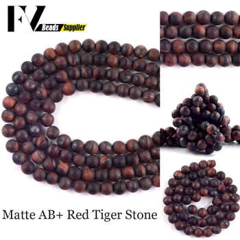 Prirodni mat polirani Red tiger eye perle 4mm-12mm cijele odstojnik slobodan perle za izradu nakita DIY narukvice pribor 15