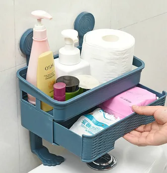 Punch-free višenamjenski toaletni stalak kreativna polica za skladištenje smeća kupaonice police za zid organizer kupaonica