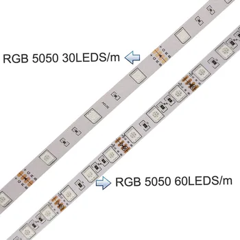 RGB trake led svjetla 5 M 10 m 30 60lamp vodootporan 5050 fleksibilna led led traka + IC-daljinski upravljač + adapter za napajanje DC12V