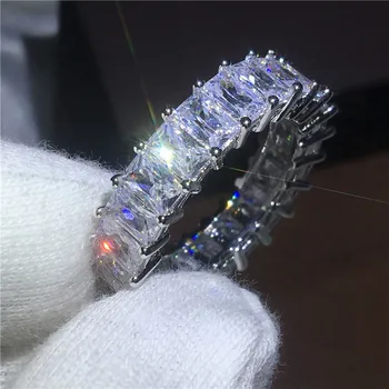 Romantični vječnost prsten trenutno srebra 925 AAAAA cz angažman zaručnički prsten prsten za žene muškarci izjava stranke nakit