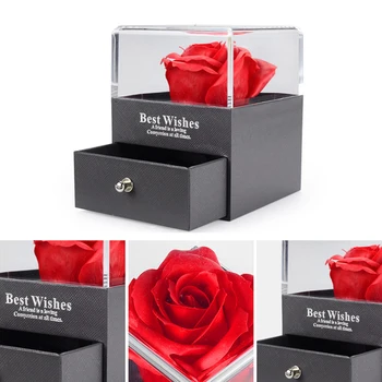 Romantično iznenađenje Vječni cvijet kutija za nakit, ogrlice privjesak kutija, naušnice kutija kutija poklon kutija prikaz držač za pohranu
