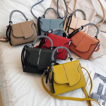 Ručne torbe za žene 2020 Nova moda luksuzne male Crossbody torbe visoke kvalitete umjetna koža torba uže ženske torbe crna