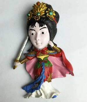 Ručno oslikana kineski povijesni lik 3D magneti za hladnjak kućni ukras hladnjak magnetne naljepnice zbirka