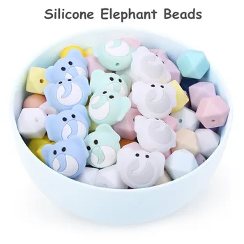 Silikon slon прорезыватель perle DIY životinja dječji nicanja zuba Montessori touch crtani nakit, igračke proizvodnju zrna