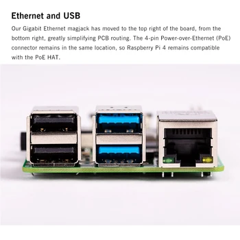 Službena malina Pi 4 model B 2GB/4GB / 8G BCM2711 quad-core Cortex-A72 1.5 GHz s двухдиапазонным WIFI, Bluetooth