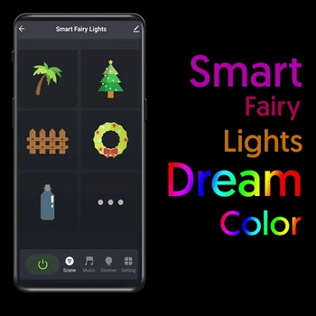 Smart LED String Light WIFI / Bluetooth daljinski upravljač je kompatibilan sa Google Assistant / Alexa Home 2021 božićni ukras