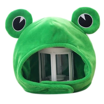 Smiješno Velike Žablji Oči Crtani Plišani Šešir Igračka Zeleni Šešir Kapa Odijelo