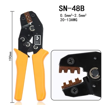 SN-48B žičane обжимные kliješta 0.5-2. 5mm2 20-13AWG прецизионная čeljusti s 500 kom. / lot TAB 2.8 4.8 kontakta setovi električnih ručnih alata