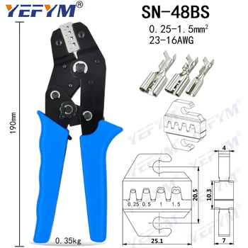 SN-48BS SN-2549 обжимные kliješta s язычком 2.8 4.8 6.3 mm XH2.54 SM2.54 terminalski blok auto-priključnicu kabel skup alata električar