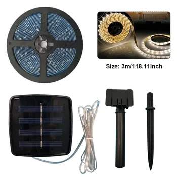 Solarni akcija pod водоустойчивый slobodan segment Street Smart Easy Install SMD 2835 Garden Decor LED Strip Svjetlo Ribbon Patio Flexible