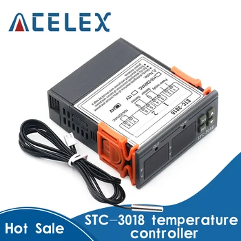 STC-3018 12V 24V 220V digitalni regulator temperature C / F termostat relej 10A grijanje / hlađenje termostat dvostruko led zaslon