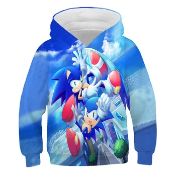 Super Sonic Mario 3d dječaka veste za mlade Dječje odjeće s dugim rukavima pulover crtani majica sportski odijelo s kapuljačom