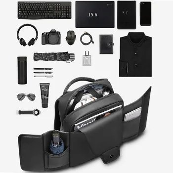 Tagdot Vodootporan ruksak za prijenosno računalo 15,6 inča visoke gustoće PVC противоугонный ruksak za muškarce poslovno putovanje ruksak USB 2019