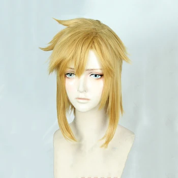 The Legend of Zelda: Breath of the Wild Link Short Golden Blond Pony tail Hair cosplay odijelo perika термостойкое vlakno + uši